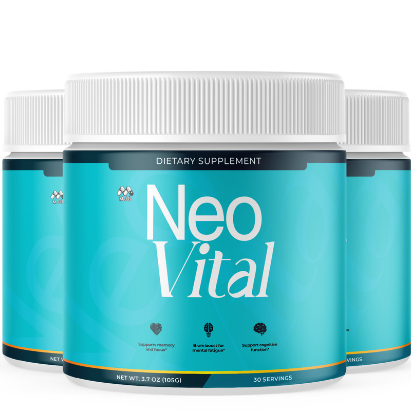 (3 Pack) Neo Vital Powder Advanced Brain Supplement NeoVital 90 Servings