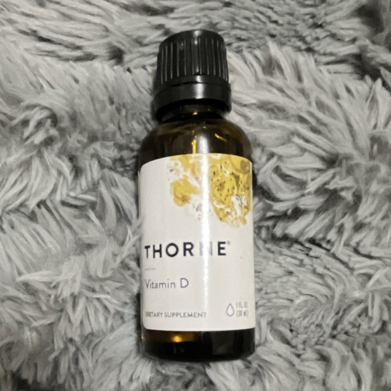 Thorne Vitamin D Liquid Drops 5,000 IU Immune Support Unisex Adult 1 fl oz