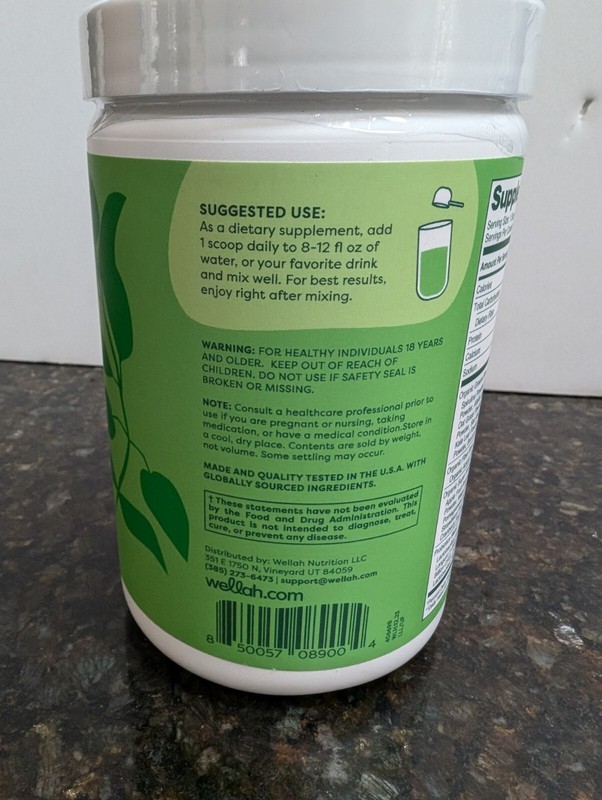 Wellah Leaf, Laugh, Love Daily Greens & Superfoods Powder (Unflavored) 30 Serv. gallery