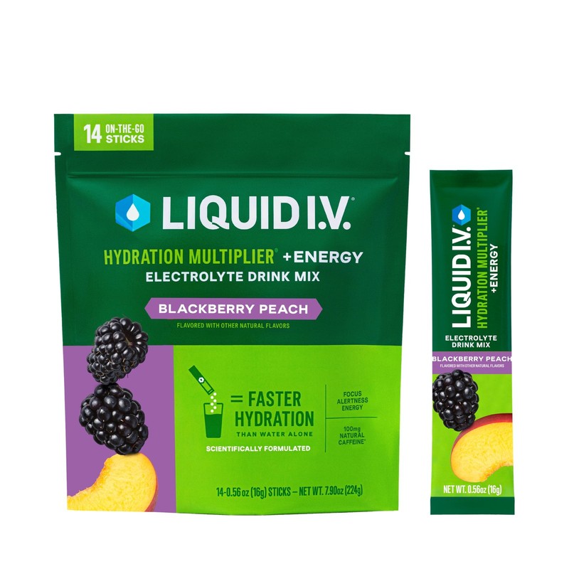Liquid I.V.® Hydration Multiplier +Energy – 0.56 Ounce (Pack of 14)