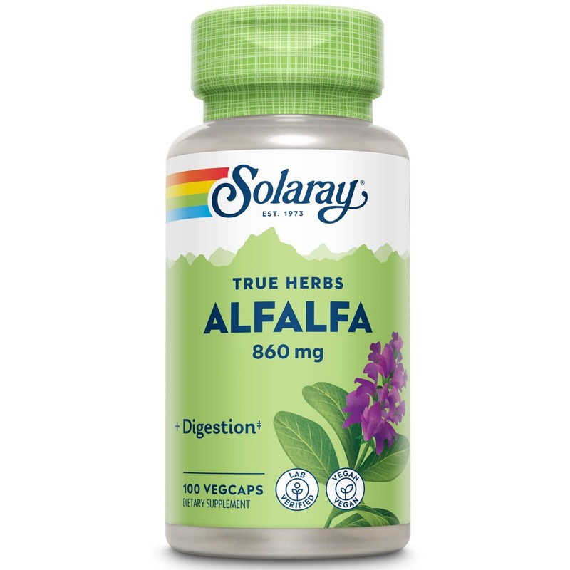 SOLARAY Alfalfa Leaf Supplement 860mg - 100 Count (Pack of 1)