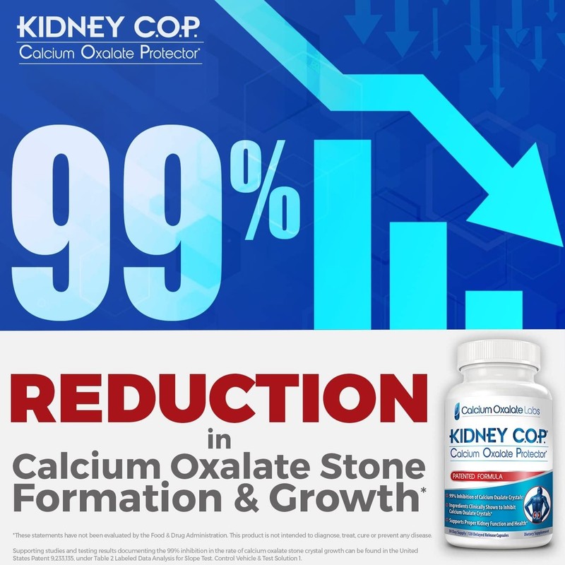 Calcium Oxalate Protector 120 Capsules, Patented Kidney Support for Calcium O... gallery