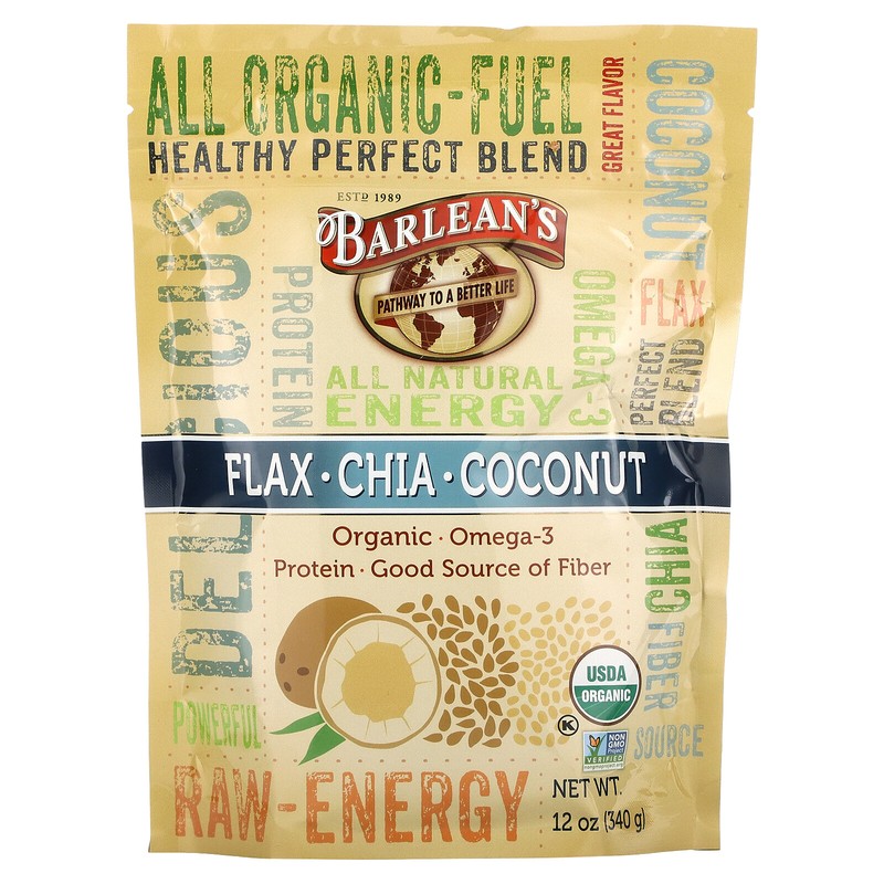 Barlean s Flax-Chia-Coconut Blend 12 oz 340 g Organic, Raw , Vegan