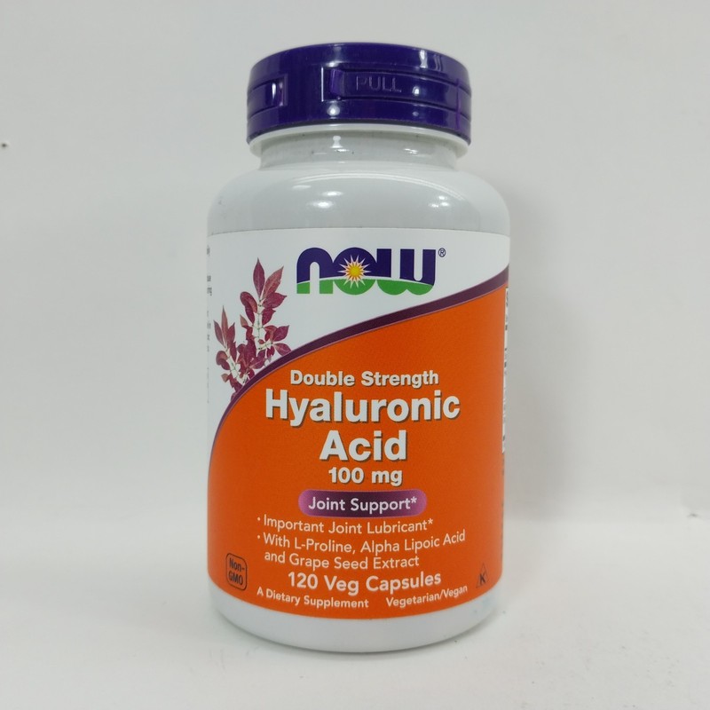 Now Foods Hyaluronic Acid Double Strength 100 mg 120 Veg Capsules