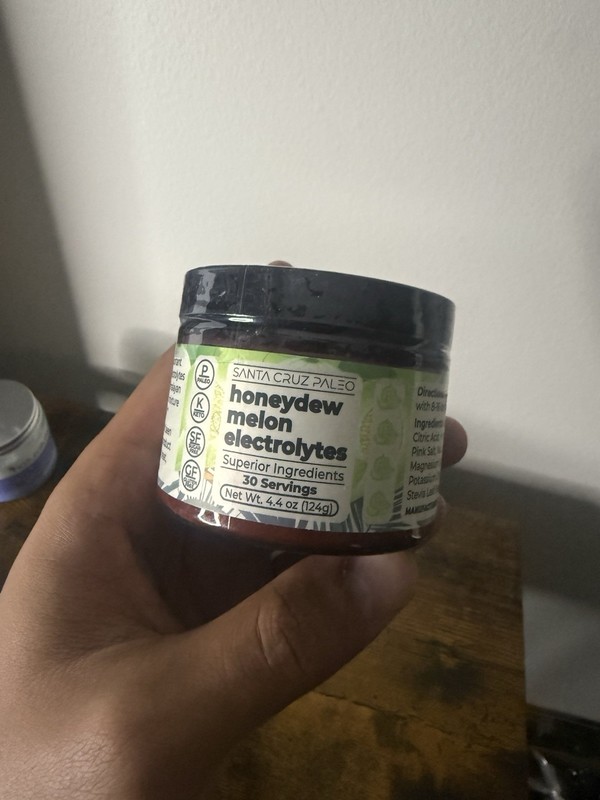 Santa Cruz Paleo Electrolyte Powder Honeydew Melon Flavor Sugar Free Hydratio…