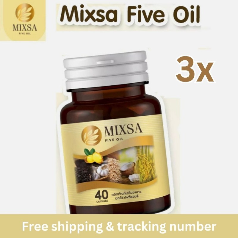 3x MIXSA FIVE OILS 5 MIXA Stimulate Metabolism Natural Nourish Brain Bone Sleep
