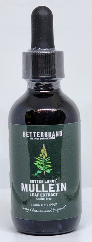 Betterbrand BetterLungs Mullein Leaf Extract Support Lung Cleanse New Exp. 11/25