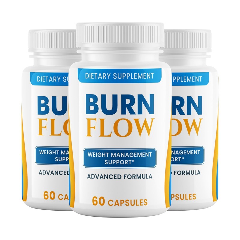 (3 Pack) BurnFlow Capsules Weight Loss Burn Flow Pills Fat Burner Formula 60ct