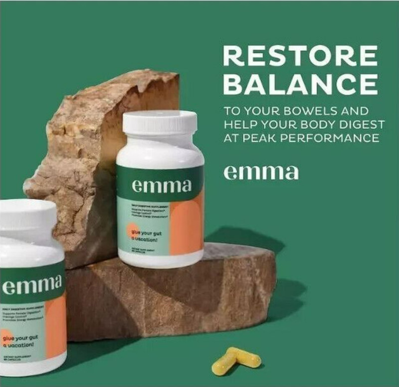 Emma 3 Pack Gut Health Supplement 180 Capsules Bloating Relief & Leaky Gut gallery