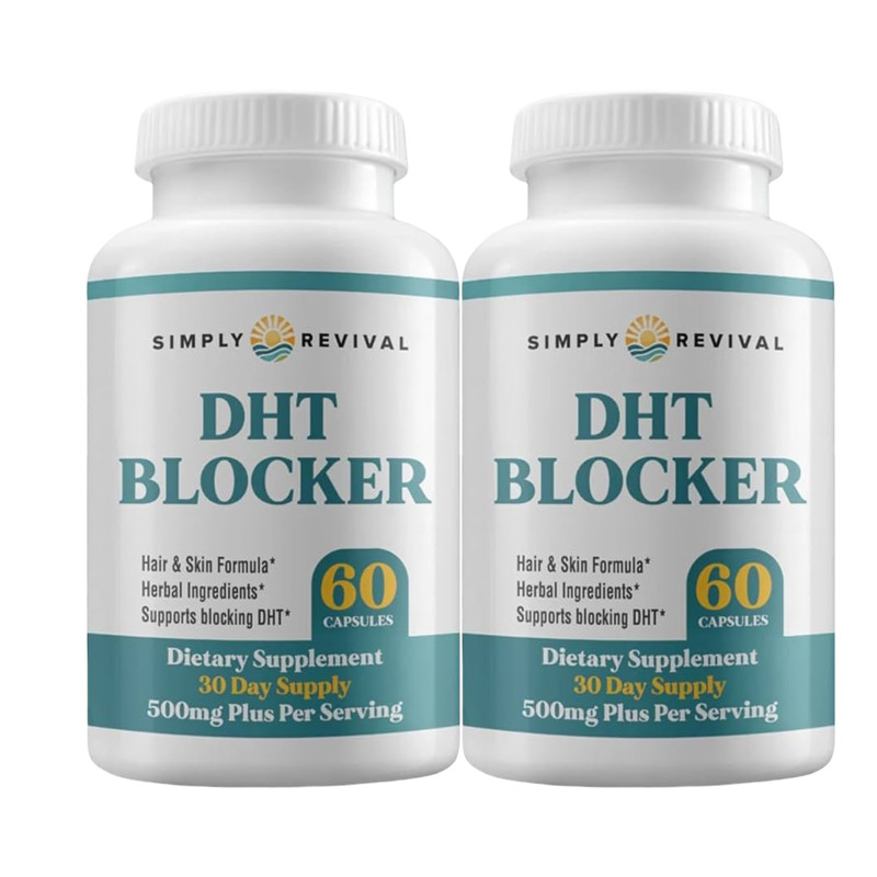 2-Pack Simply Revival DHT Blocker – Promote Healthy Hair Growth – 120 Capsules