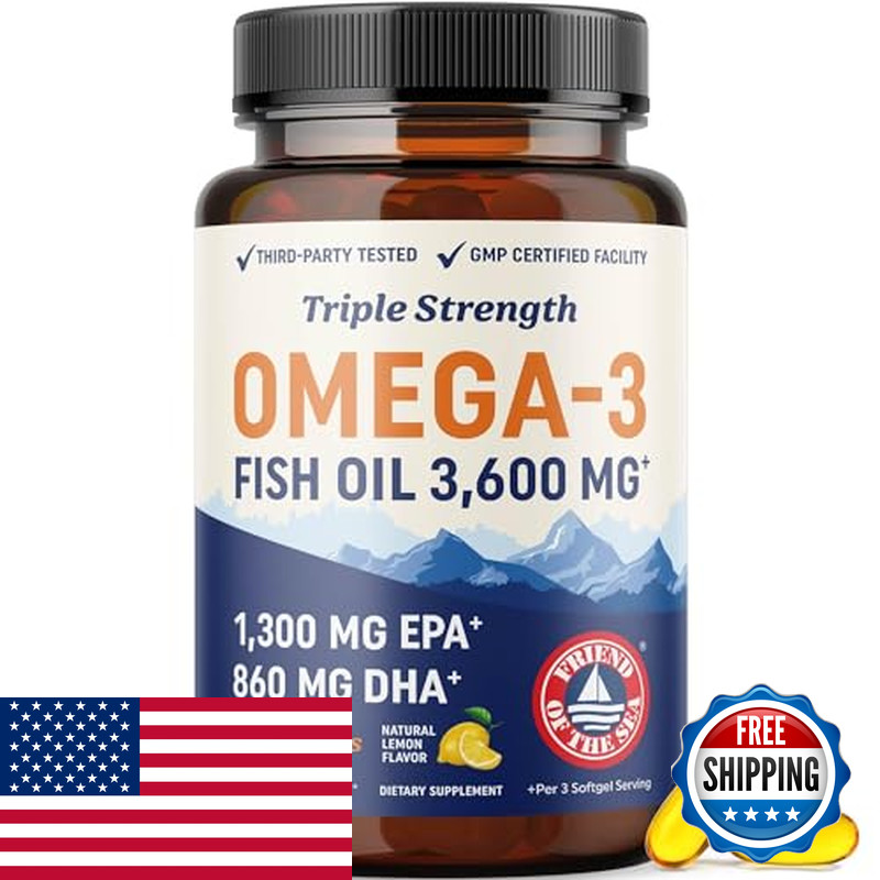 Mav Nutrition Triple Strength Dha Omega 3 Fish Oil 3600 Mg Over 2100Mg Omega-3