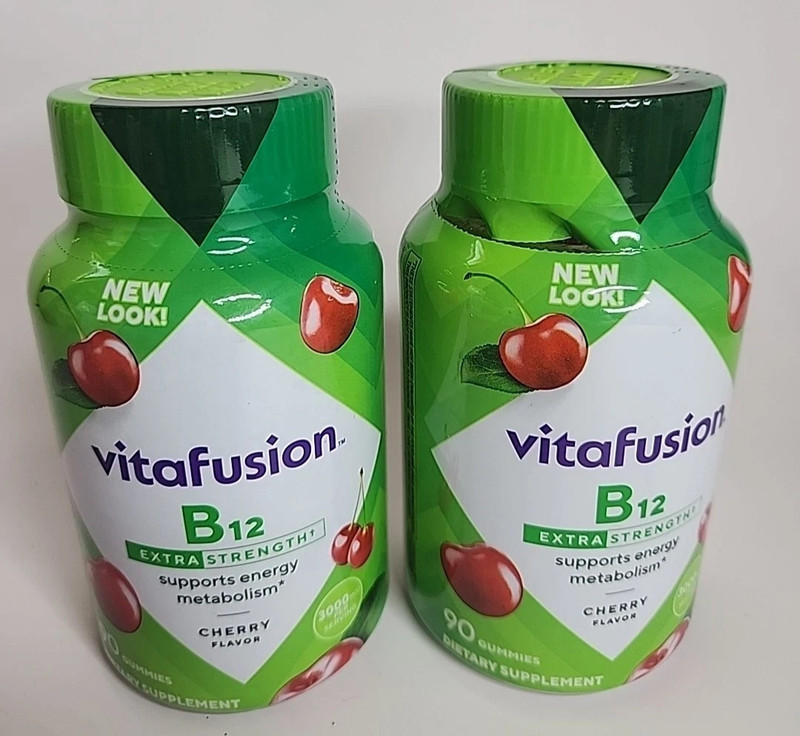 [2 PACK] Vitafusion Extra Strength Vitamin B12 – Cherry 180 Gummies *EXP: 05/27*