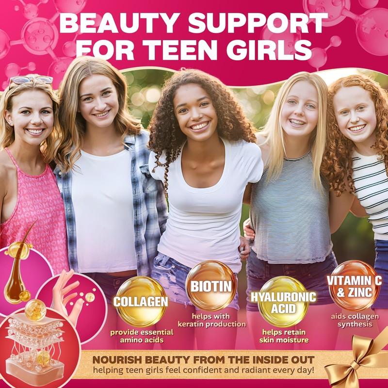 Methylated Multivitamin Gummies for Teen Girls 1217, Methylfolate, Iron, Coll... gallery