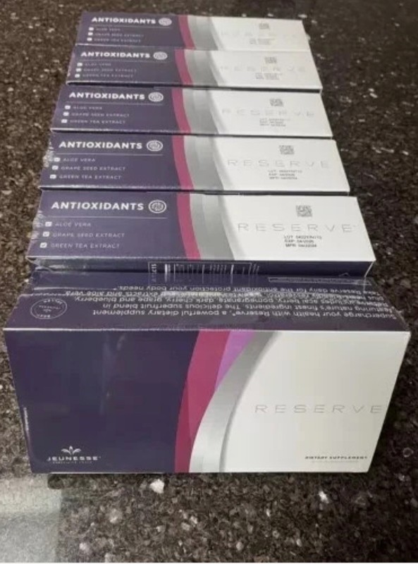 Jeunesse Reserve Resveratrol Antioxidants Supplement Gel Packs 6 Box - 12/2027