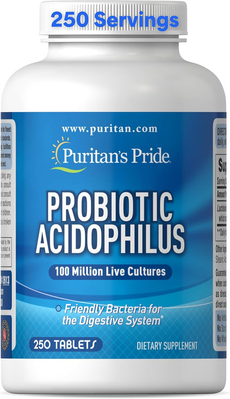Daily Probiotic Acidophilus, 100 Million Live Cultures, Dietary Supplement for D gallery