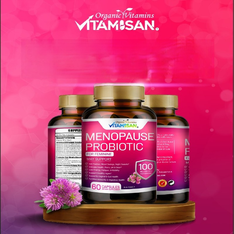 Vitamisan Menopause Probiotic (2 Bottles) | Natural Hormonal Support | 120 Caps gallery