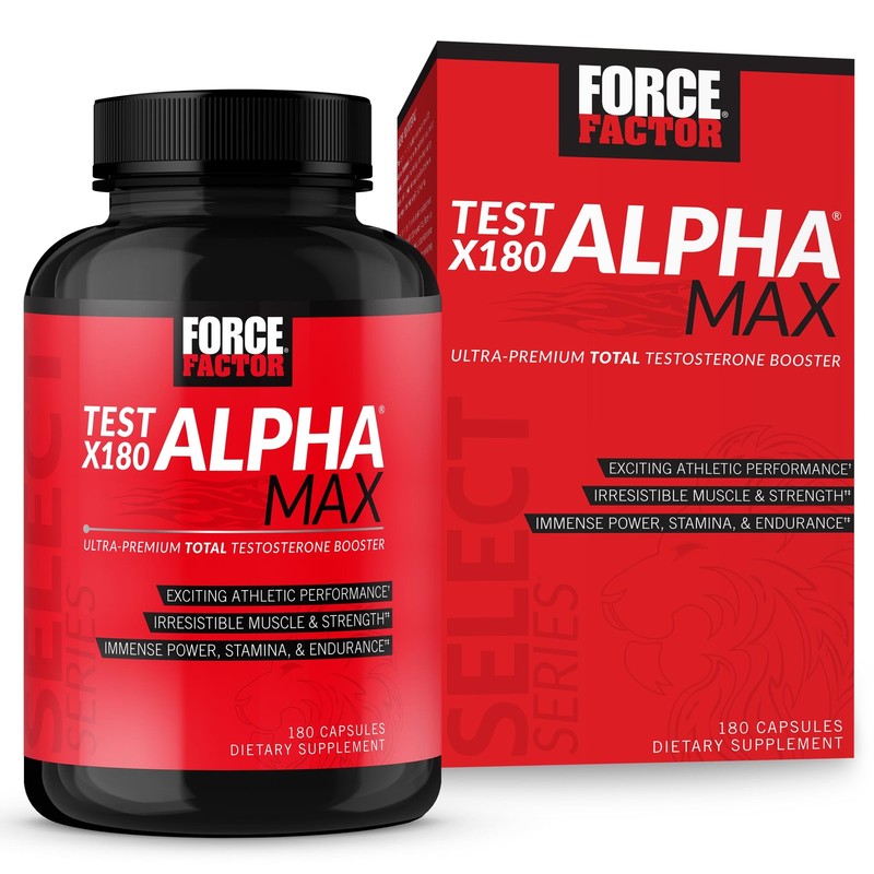 Force Factor Test X180 Alpha Testosterone Booster 180ct
