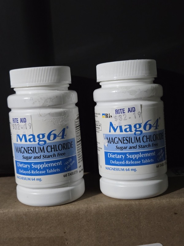 2 Pack Rising Mag 64 Slow Magnesium Chloride w/ Calcium 60 Tabs