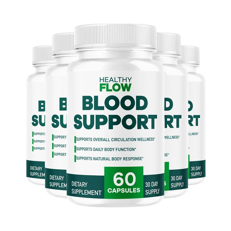5-Pack Healthy Flow Blood Support – Blood Flow Circulation Support – 300 Caps