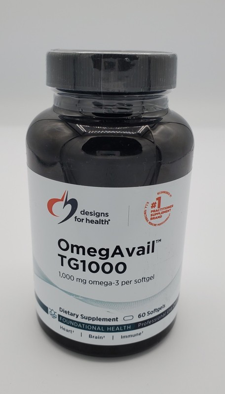 Designs For Health OmegAvail TG1000 ~ 1000 mg Omega-3 ~ 60 Softgels