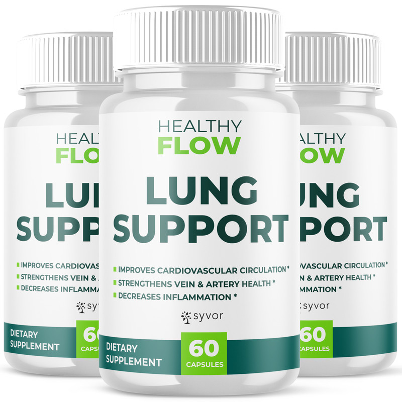 (3 Pack) Healthy Flow Lung Support Advanced Vitamin Max Supplement 180 Capsules