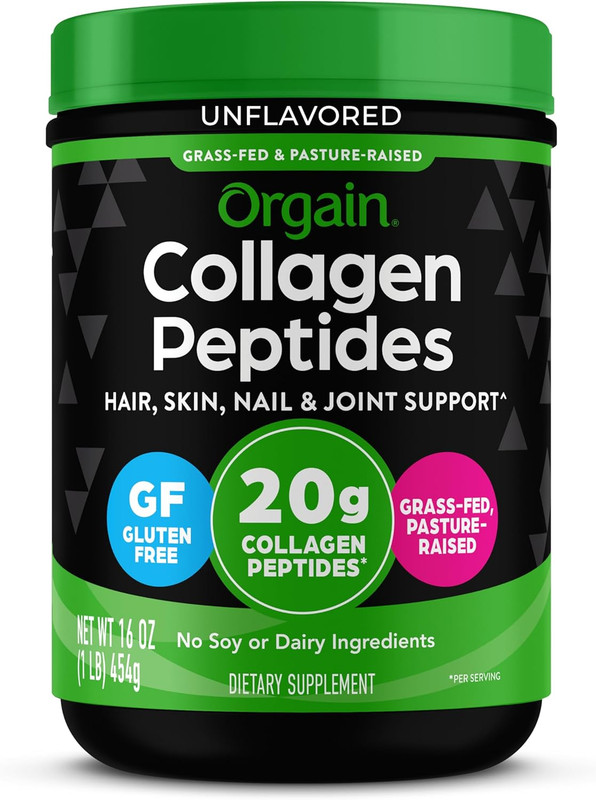 Orgain Hydrolyzed Collagen Peptides Powder for Women & Men, 20G Grass Fed Collag gallery