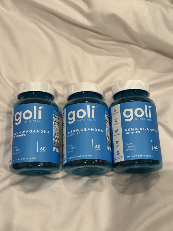 3-pack – Goli Nutrition Ashwagandha KSM-66 Gummy Vitamins 60 Count Each