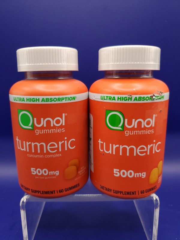2 Pack Qunol Gummies Turmeric Curcumin Complex 500mg 60Ct Tangerine Exp 06/26