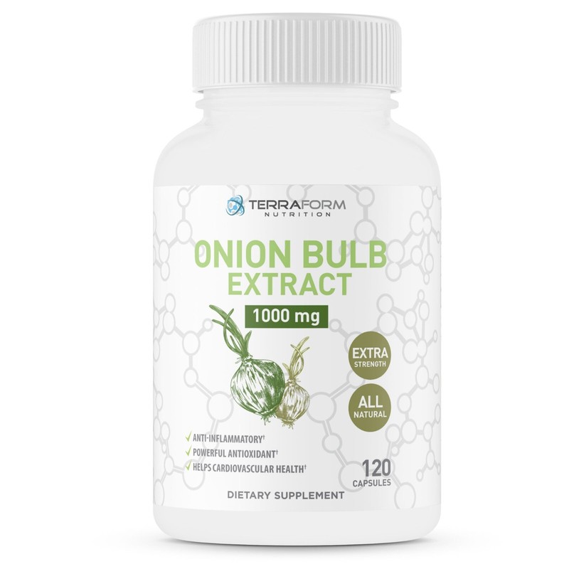 1000mg Onion Powder Herbal Supplement Dried Onion Bulb (Allium Cepa) – 120 Caps