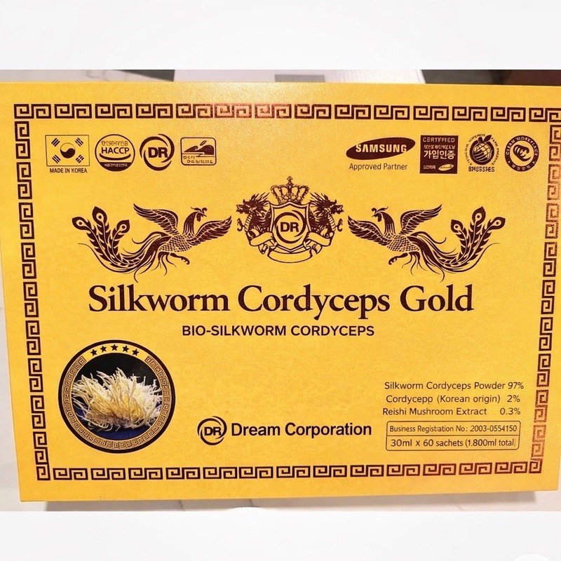 Korean Cordyceps Gold Drink 30ml x 60 Bio-Silkworm Premium Health Tonic