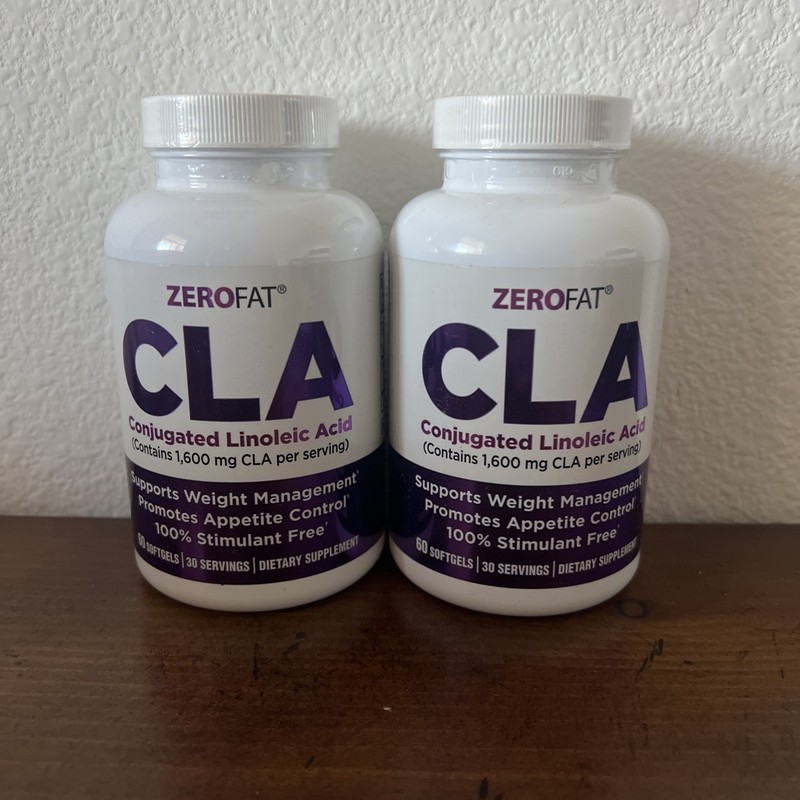 Conjugated Linoleic Acid 60 Soft gels by Zero Fat – Sealed 2 Bottles Exp 3/27