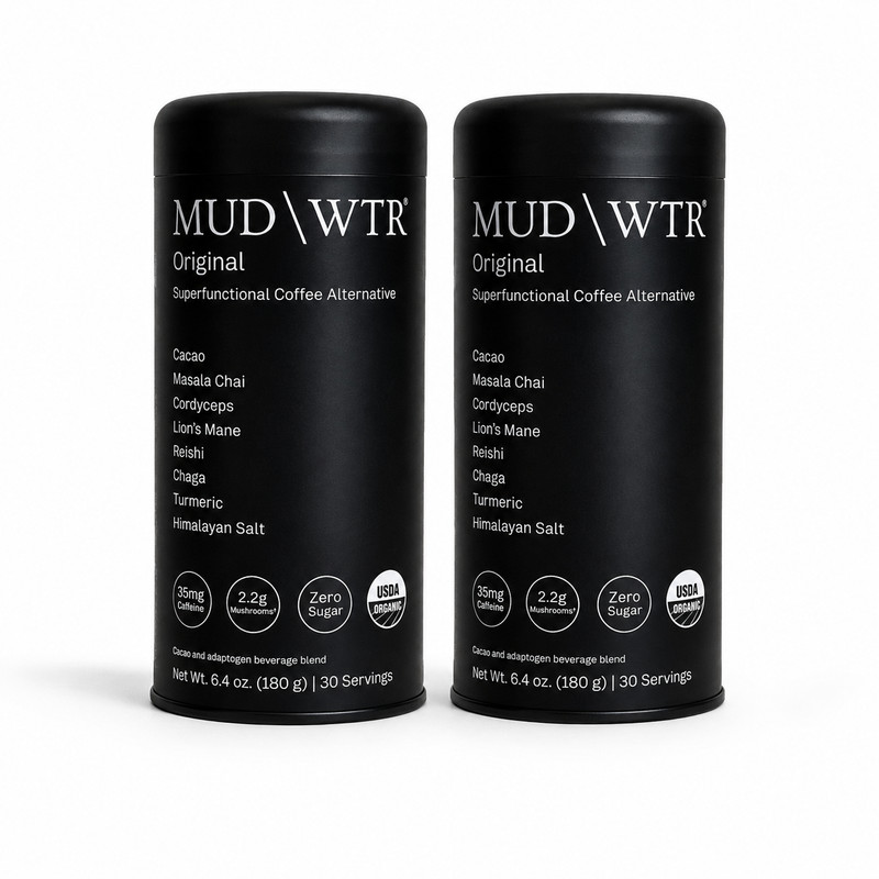 MUDWTR Original Organic Coffee Alternative 2-Pack | 30 Servings Each | Vegan