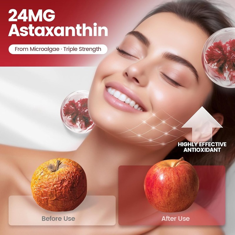 10 in 1 Astaxanthin Supplements 24Mg, 4 Month Supply, Astaxantina Antioxidant fr gallery
