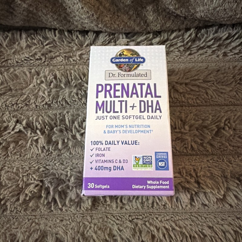 Garden Of Life Dr Formulated Prenatal Multi + DHA Sup 30 gels Exp 01/28