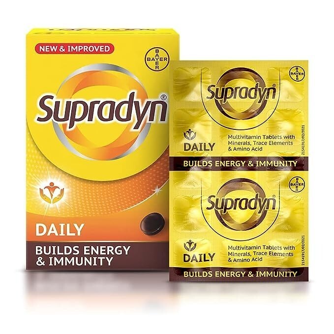 Supradyn Daily Multivitamin Tablets with Essential Zinc 12 Vitamins 180 Tab
