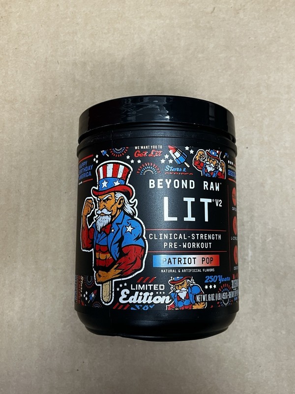 *Limited Edition* Beyond Raw LIT V2 Pre-Workout Patriot Pop Powder 16 oz