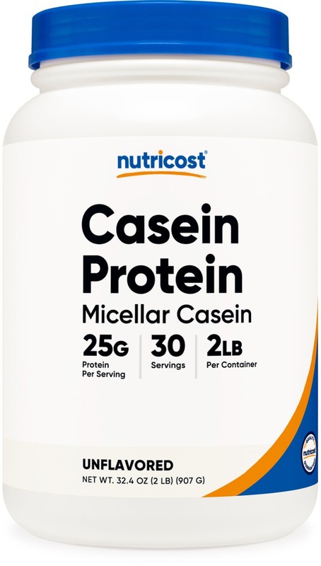 Nutricost Casein Protein Powder 2lb – Micellar Casein, Gluten Free, Non-GMO