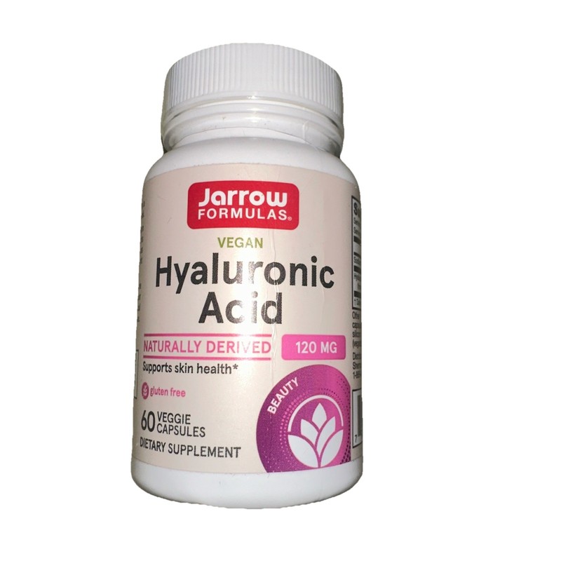 Jarrow Vegan Hyaluronic Acid 60 Veggie Capsules 120mg Exp:06/2026