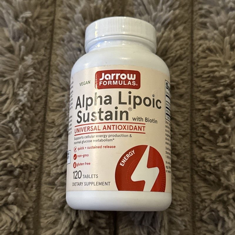 Jarrow Formulas, Inc. Vegan Alpha Lipoic Sustain with Biotin 300 mg 120 Tabs