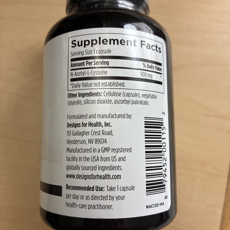 Design For Health NAC 900Mg N-Acetyl-L-Cysteine, Antioxidant Glutathione, NEW gallery