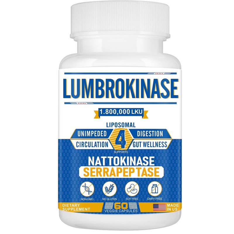 Spliferkou Liposomal Lumbrokinase Nattokinase Serrapeptase Complex Lumbrokinase