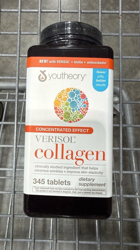Youtheory Verisol Collagen 2500mg + Biotin Tablets 345 ct Gluten-Free