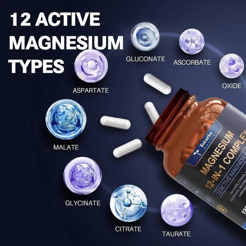 Magnesium 12 in 1 Complex 700mg - Glycinate Citrate Malate Taurate Daily Support gallery
