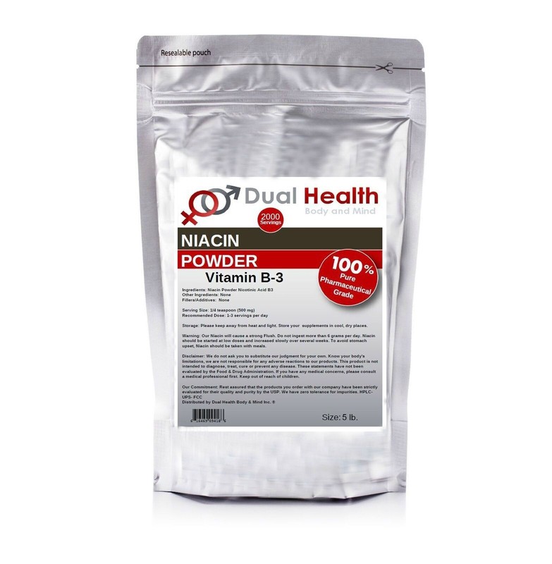 PURE NIACIN (5 lbs.) Powder Nicotinic Acid Vitamin B3 Cholesterol Heart Health