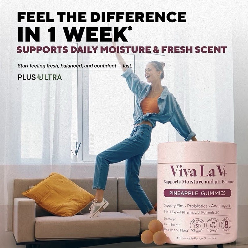 Slippery Elm Vaginal Probiotic Gummies for Women - Pineapple Fusion Flavor *2 Ct gallery