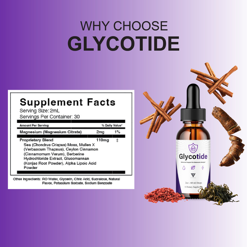 (3 Pack) GlycoTide Advanced Blood Support, Glyco Tide Daily Health Drops (6oz) gallery
