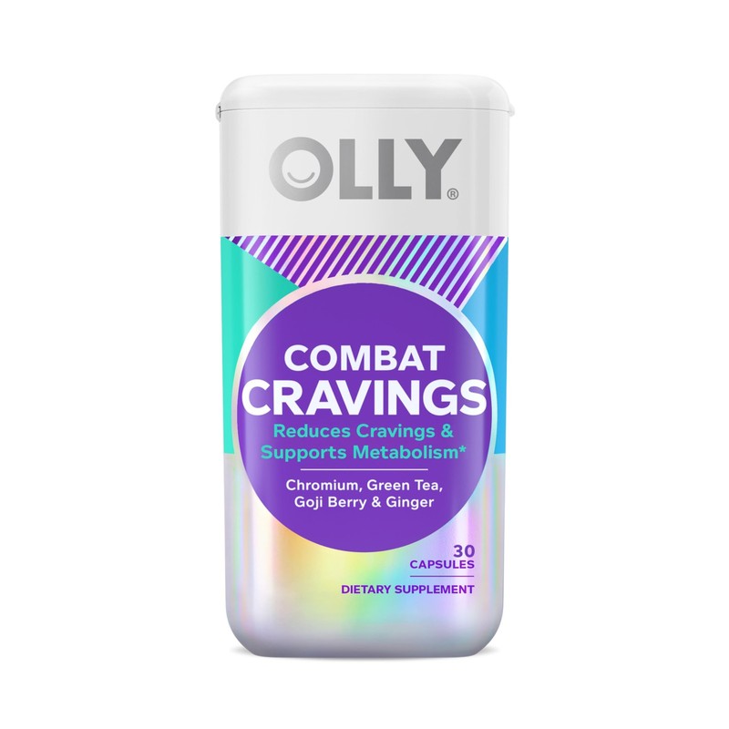 OLLY Combat Cravings, Metabolism & Energy Support 30 Count (Pack of 1), White