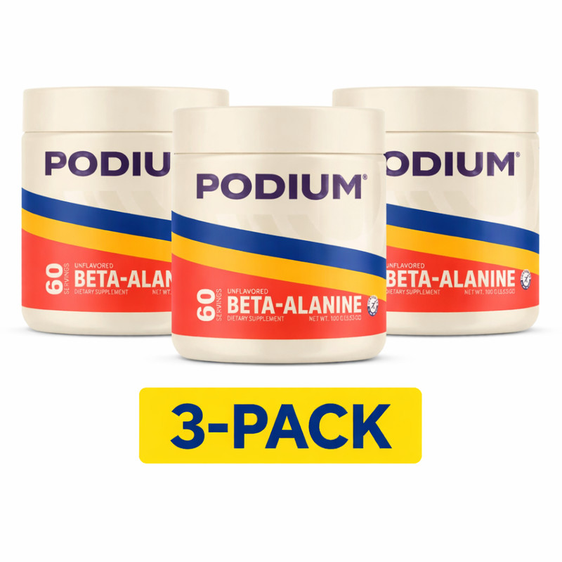 Podium Beta-Alanine Powder 3 Pack 100g Each Unflavored Sealed 180 Servings