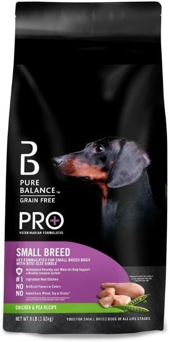 Pure Balance Pro+ Small Breed Dog Food,Chicken & Pea Recipe,Natural Dry Dog Food