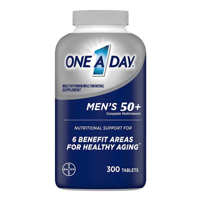 300 TABLETS 1 - One A Day Men's 50+ Healthy Advantage Multivitamin/Multimineral